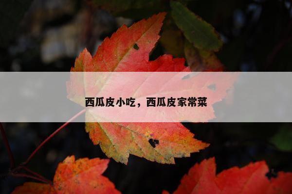 西瓜皮小吃,西瓜皮家常菜 西瓜皮小吃,西瓜皮家常菜