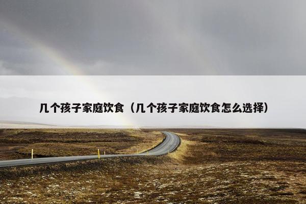 几个孩子家庭饮食（几个孩子家庭饮食怎么选择）