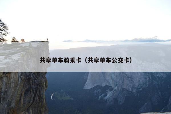 共享单车骑乘卡（共享单车公交卡）