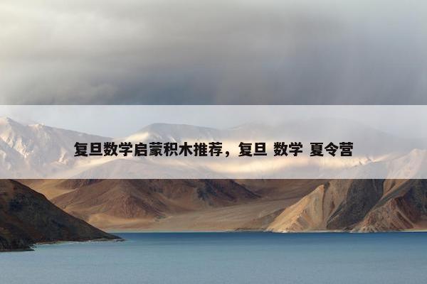 复旦数学启蒙积木推荐，复旦 数学 夏令营