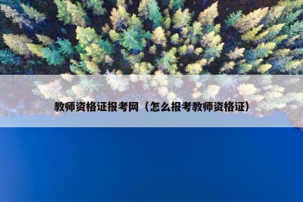 教师资格证报考网（怎么报考教师资格证）