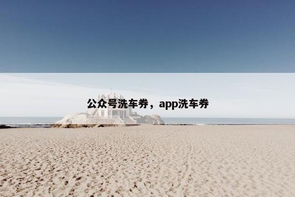 公众号洗车券,app洗车券 公众号洗车券,app洗车券