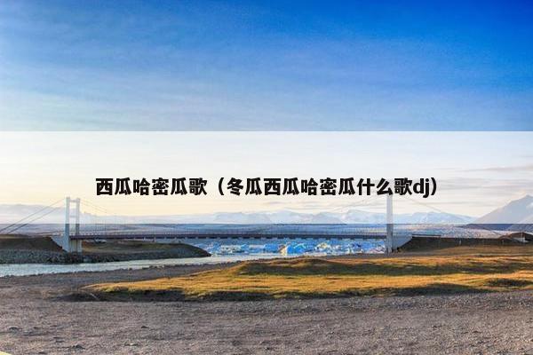 西瓜哈密瓜歌（冬瓜西瓜哈密瓜什么歌dj）