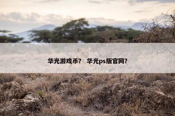 华光游戏币？ 华光ps版官网？