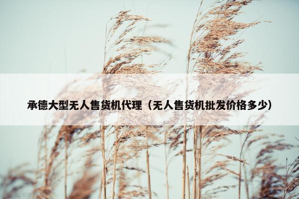 承德大型无人售货机代理(无人售货机批发价格多少) 承德大型无人售货机代理(无人售货机批发价格多少)