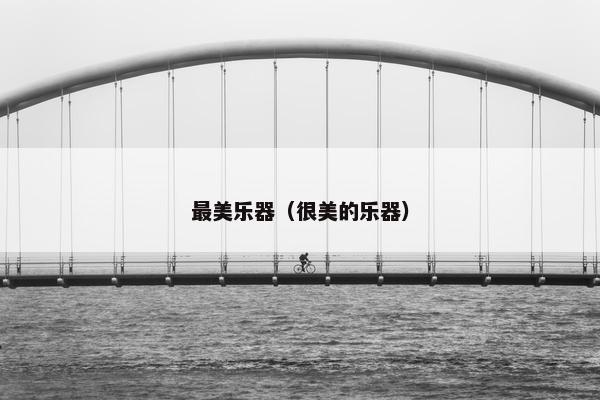 最美乐器(很美的乐器) 最美乐器(很美的乐器)