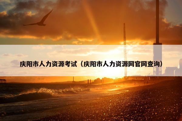 庆阳市人力资源考试（庆阳市人力资源网官网查询）