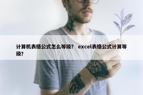 计算机表格公式怎么等级？ excel表格公式计算等级？