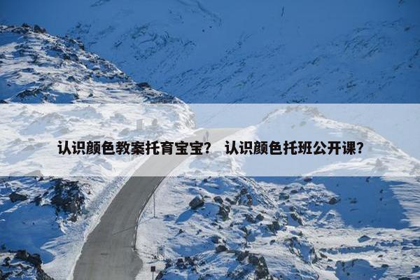 认识颜色教案托育宝宝？ 认识颜色托班公开课？
