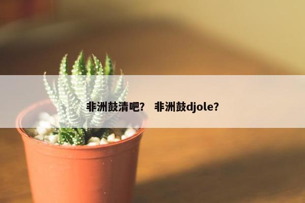 非洲鼓清吧？ 非洲鼓djole？