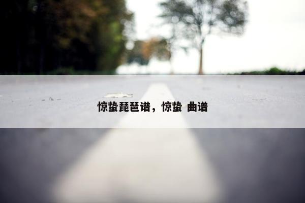 惊蛰琵琶谱，惊蛰 曲谱
