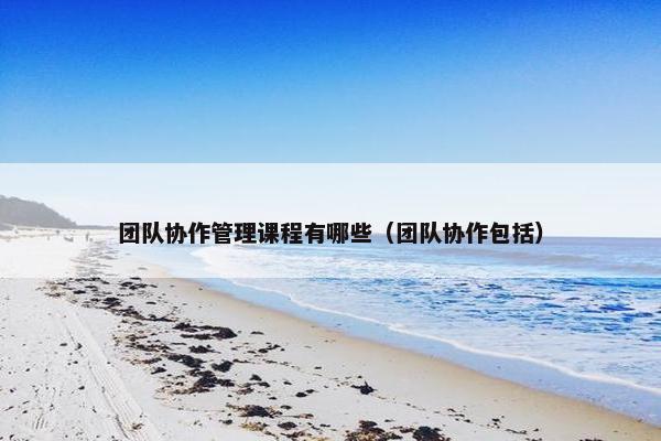 团队协作管理课程有哪些(团队协作包括) 团队协作管理课程有哪些(团队协作包括)