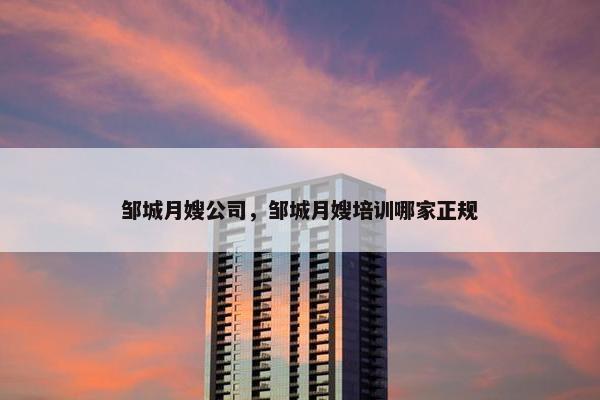 邹城月嫂公司，邹城月嫂培训哪家正规