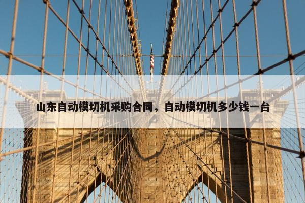 山东自动模切机采购合同，自动模切机多少钱一台