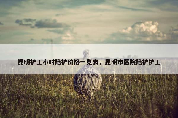 昆明护工小时陪护价格一览表，昆明市医院陪护护工