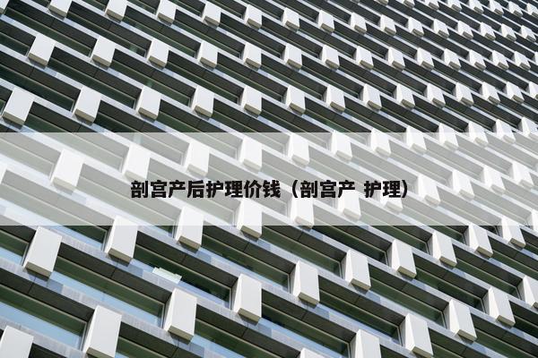 剖宫产后护理价钱（剖宫产 护理）