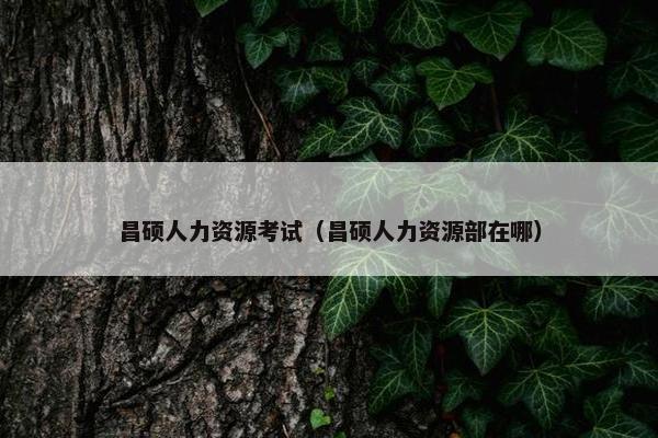 昌硕人力资源考试（昌硕人力资源部在哪）