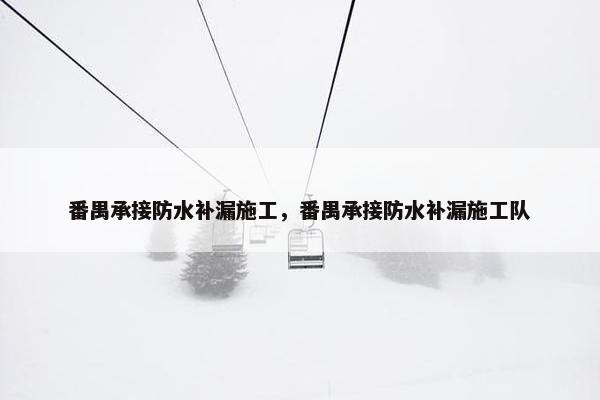 番禺承接防水补漏施工，番禺承接防水补漏施工队