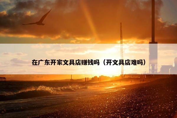 在广东开家文具店赚钱吗（开文具店难吗）