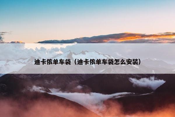 迪卡侬单车袋（迪卡侬单车袋怎么安装）
