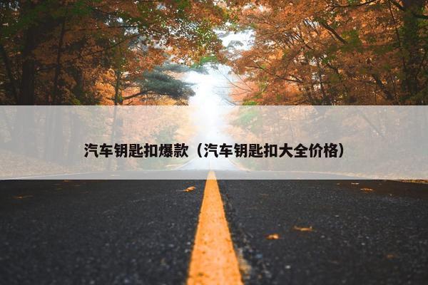 汽车钥匙扣爆款（汽车钥匙扣大全价格）