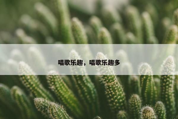 唱歌乐趣，唱歌乐趣多
