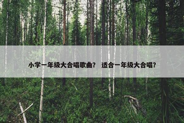 小学一年级大合唱歌曲？ 适合一年级大合唱？