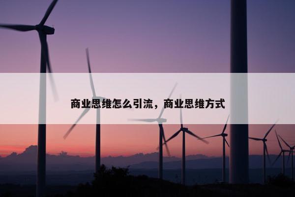 商业思维怎么引流，商业思维方式