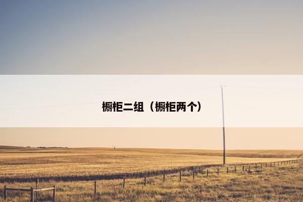 橱柜二组（橱柜两个）