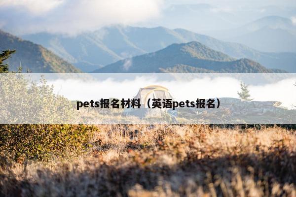 pets报名材料（英语pets报名）