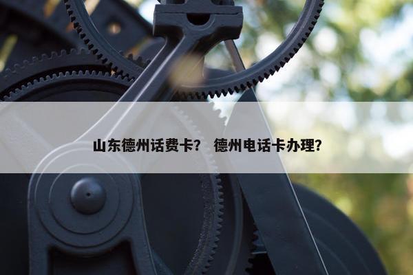 山东德州话费卡？ 德州电话卡办理？