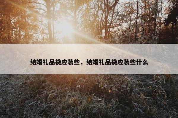 结婚礼品袋应装些，结婚礼品袋应装些什么