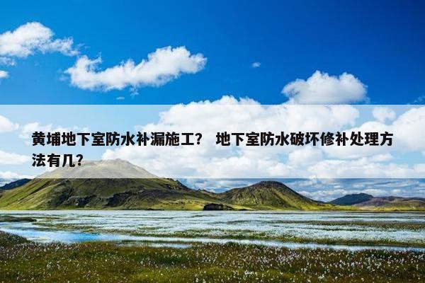黄埔地下室防水补漏施工？ 地下室防水破坏修补处理方法有几？