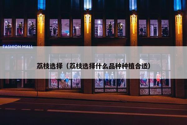 荔枝选择（荔枝选择什么品种种植合适）