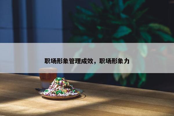 职场形象管理成效，职场形象力