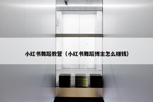 小红书舞蹈教营（小红书舞蹈博主怎么赚钱）