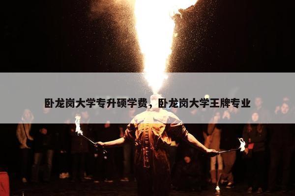 卧龙岗大学专升硕学费，卧龙岗大学王牌专业