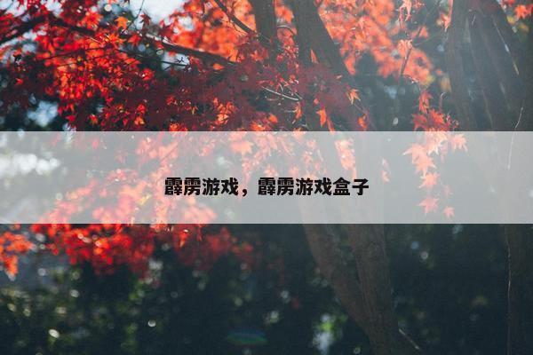 霹雳游戏，霹雳游戏盒子