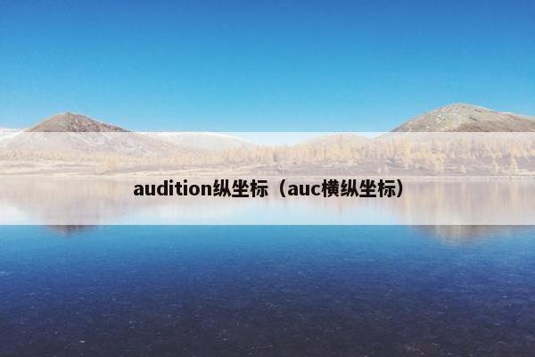 audition纵坐标（auc横纵坐标）