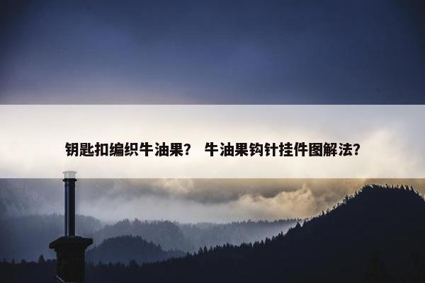 钥匙扣编织牛油果？ 牛油果钩针挂件图解法？