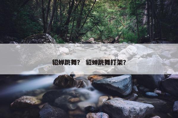 貂蝉跳舞？ 貂蝉跳舞打架？