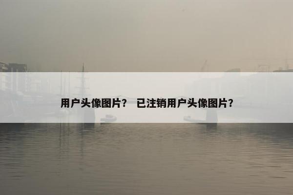用户头像图片？ 已注销用户头像图片？