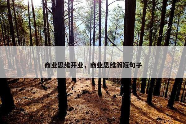 商业思维开业，商业思维简短句子