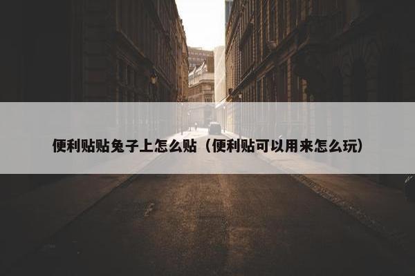 便利贴贴兔子上怎么贴（便利贴可以用来怎么玩）