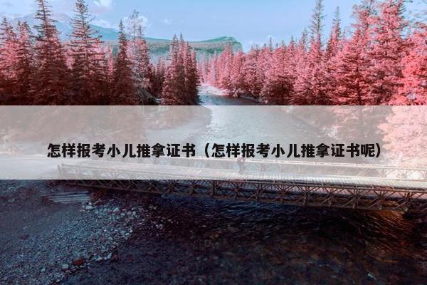 怎样报考小儿推拿证书（怎样报考小儿推拿证书呢）