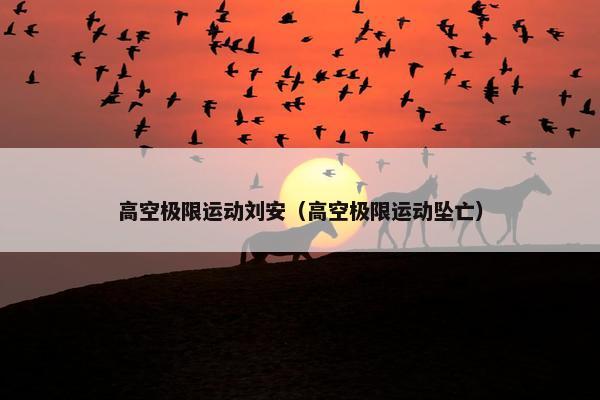 高空极限运动刘安（高空极限运动坠亡）