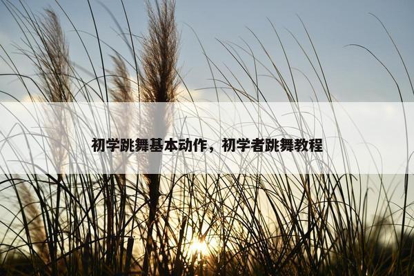 初学跳舞基本动作，初学者跳舞教程