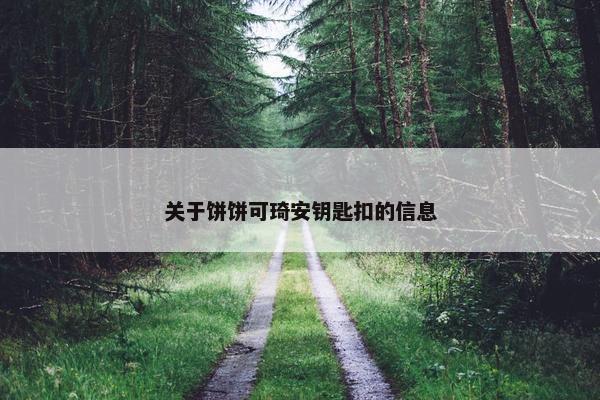 关于饼饼可琦安钥匙扣的信息