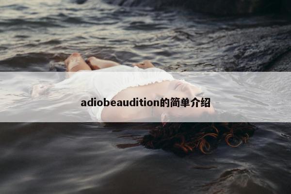 adiobeaudition的简单介绍