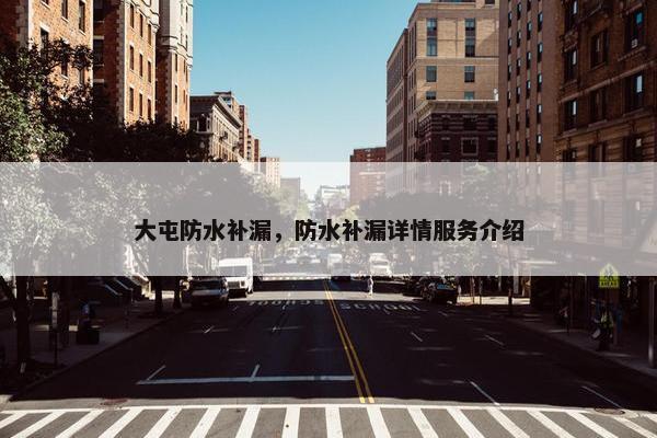 大屯防水补漏，防水补漏详情服务介绍